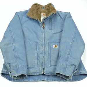 Distressed Carhartt Jean Jacket Womens L